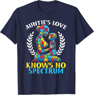 Autism Aunt Best Auntie Ever Autistic Autism Awareness T-Shirt - T-Shirt | Navy