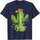 Cute Blooming Cactus Flowers Cacti Succulents Lover T-Shirt - T-Shirt | Navy