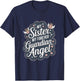Sister My Forever Guardian Angel Memorial Remembrance T-Shirt - T-Shirt | Navy