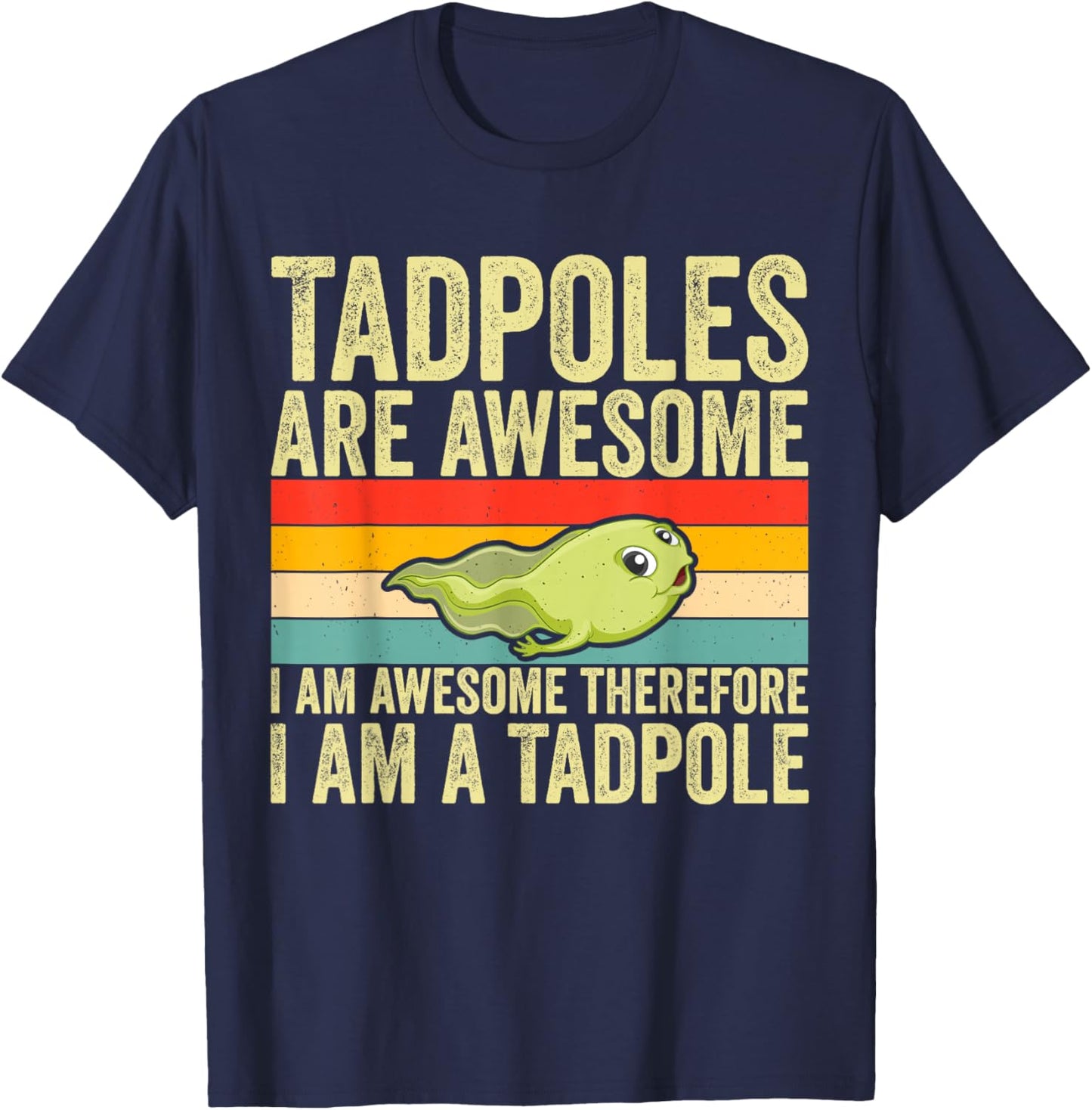 Funny Frog Tadpole Lovers Design Women Kids Tadpole T-Shirt - T-Shirt | Navy