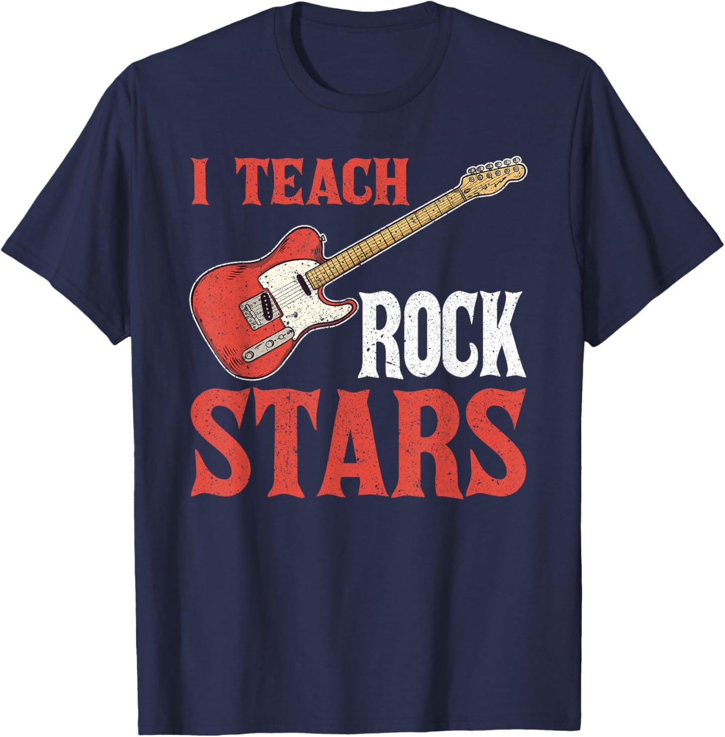 Music Teacher I Teach Rock Stars T-Shirt - T-Shirt | Navy