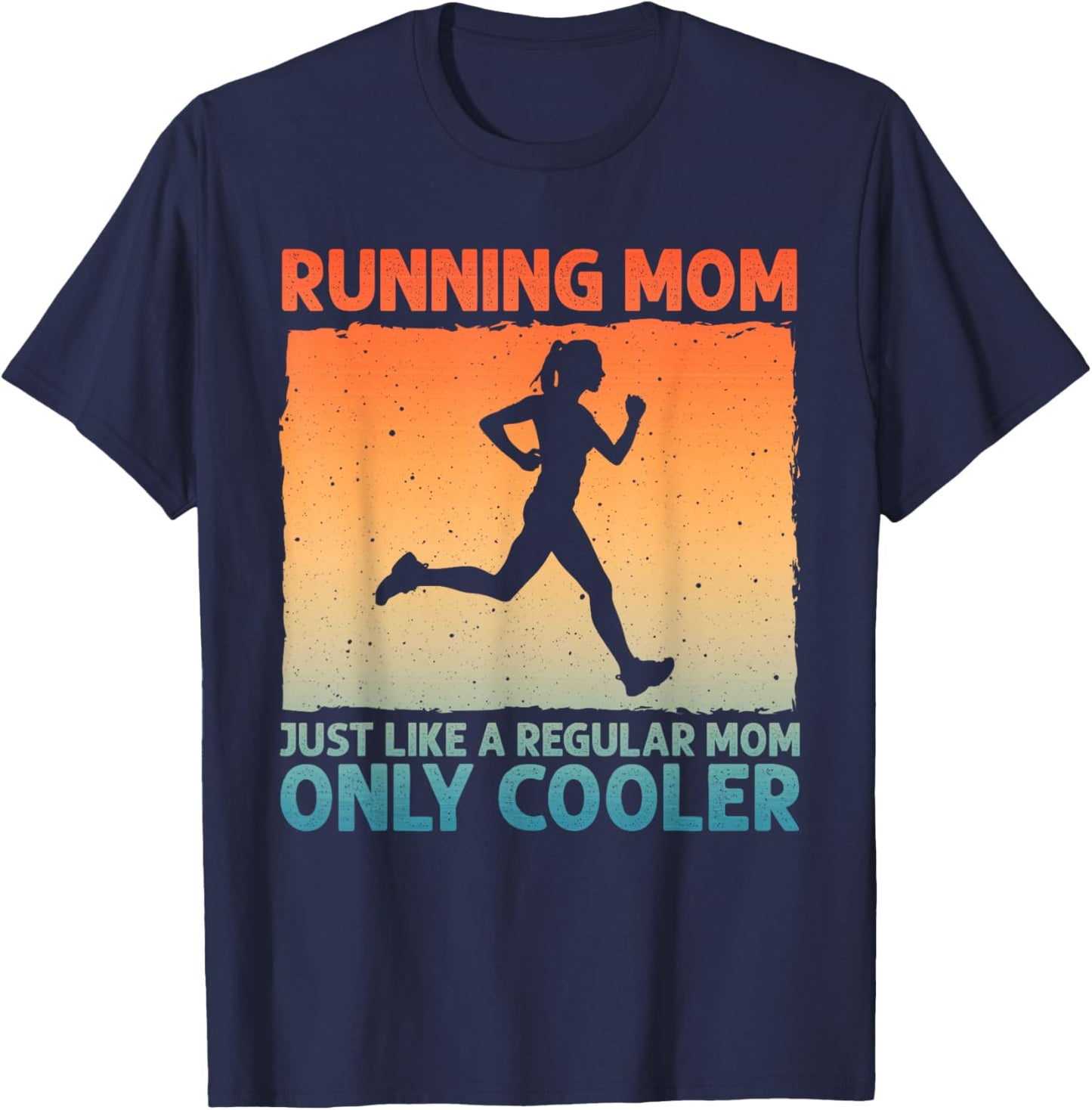 Funny Running Mom Marathoner Runner Coach Racing T-Shirt - T-Shirt | Navy