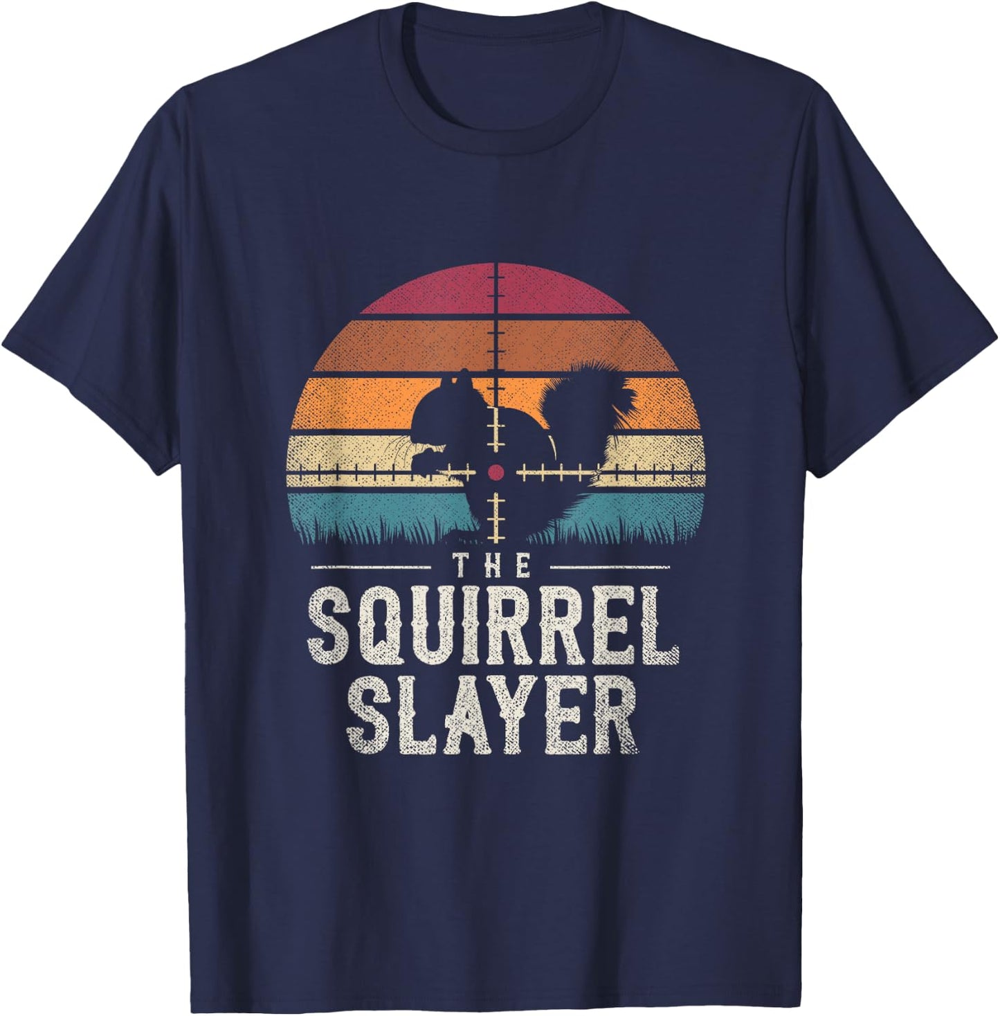 The Squirrel Slayer Squirrel T-Shirt - T-Shirt | Navy