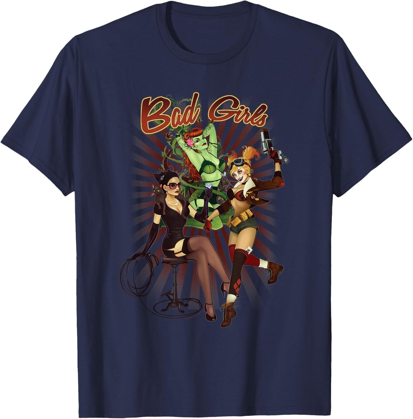 Batman Bad Girls T-Shirt - T-Shirt | Navy