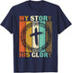 Vintage My Story His Glory Inspirational Christian Cross T-Shirt - T-Shirt | Navy