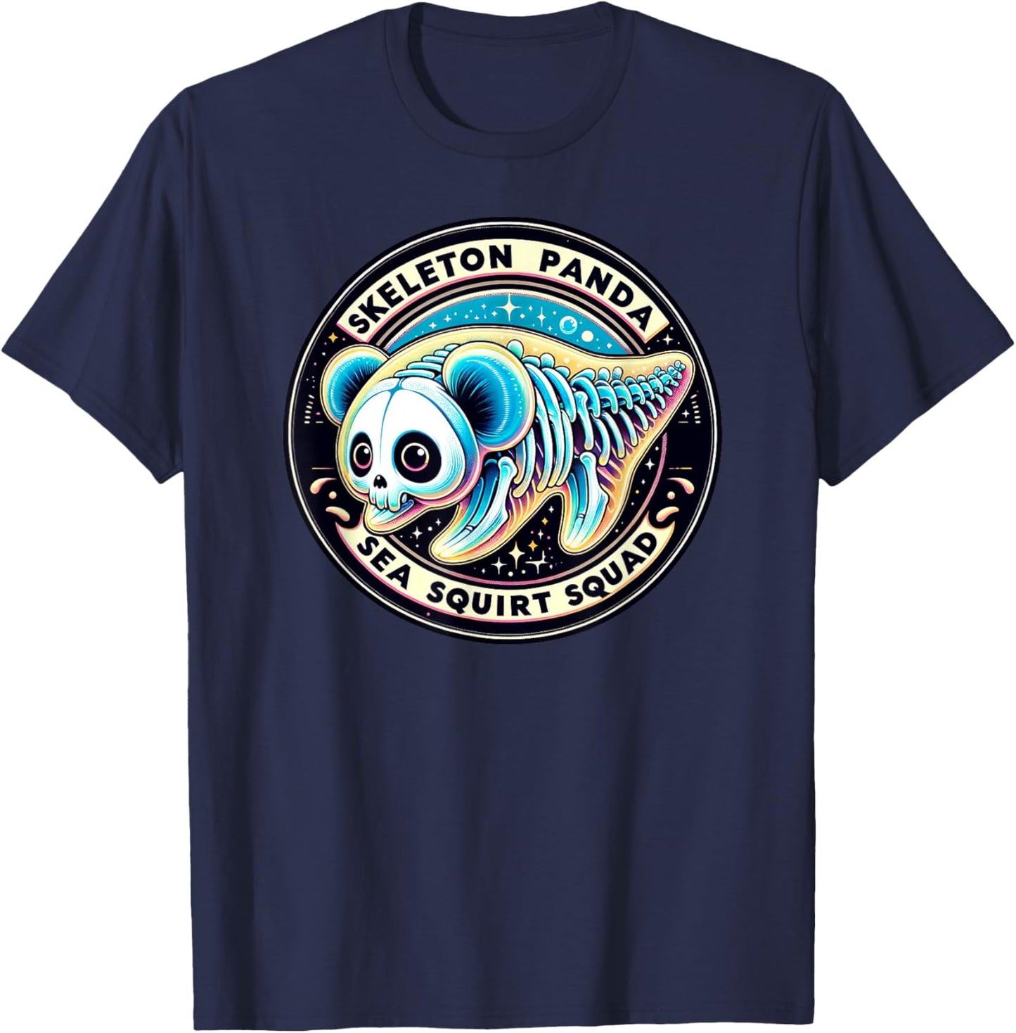 Skeleton Panda Sea Squirt Squad T-Shirt - T-Shirt | Navy