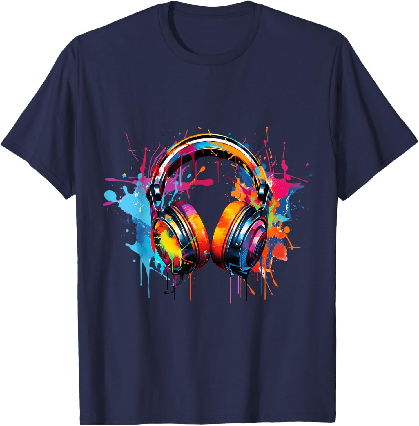 Kopfhörer Graffiti Style T-Shirt - T-Shirt | Navy