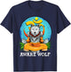 Werewolf Pun Halloween Costume Aware Wolf Yoga Meditation T-Shirt - T-Shirt | Navy