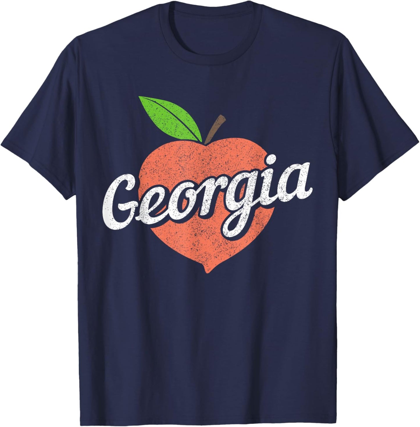 Georgia The Peach State Atlanta Vintage Pride T-Shirt - T-Shirt | Navy