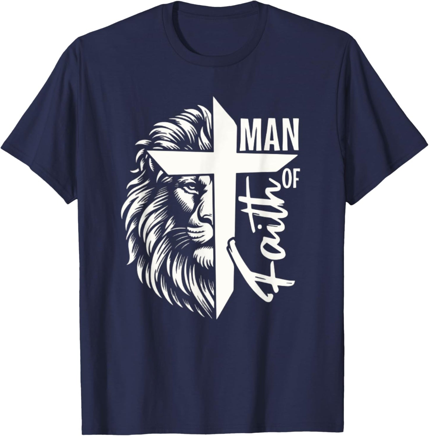 I am a man of faith, a warrior of Christ T-Shirt - T-Shirt | Navy
