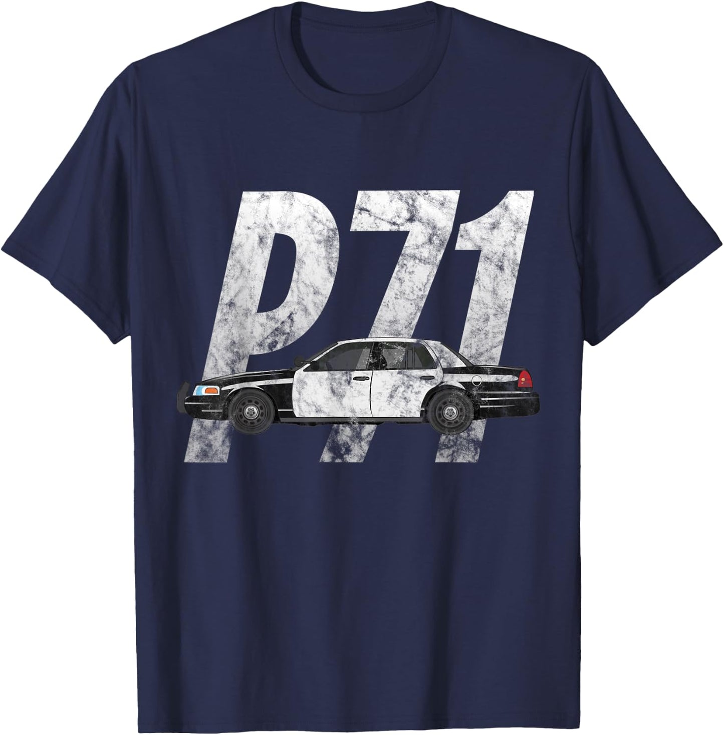 Cop Car P71 Crown Vic T Shirt Vintage Style T-Shirt - T-Shirt | Navy