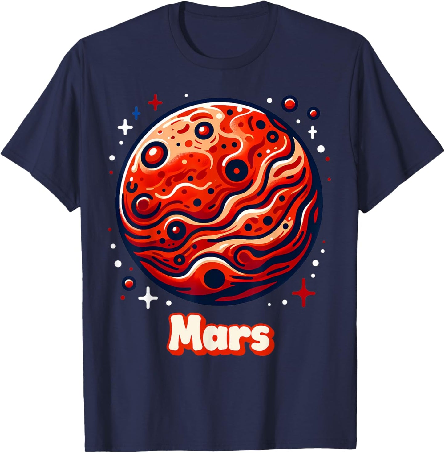 Planet Mars Outer Space Costume Graphic T-Shirt - T-Shirt | Navy