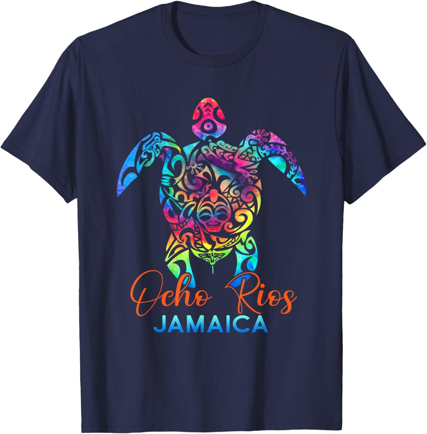 Ocho Rios Jamaica Sea Turtle Family Vacation Summer Beach T-Shirt - T-Shirt | Navy