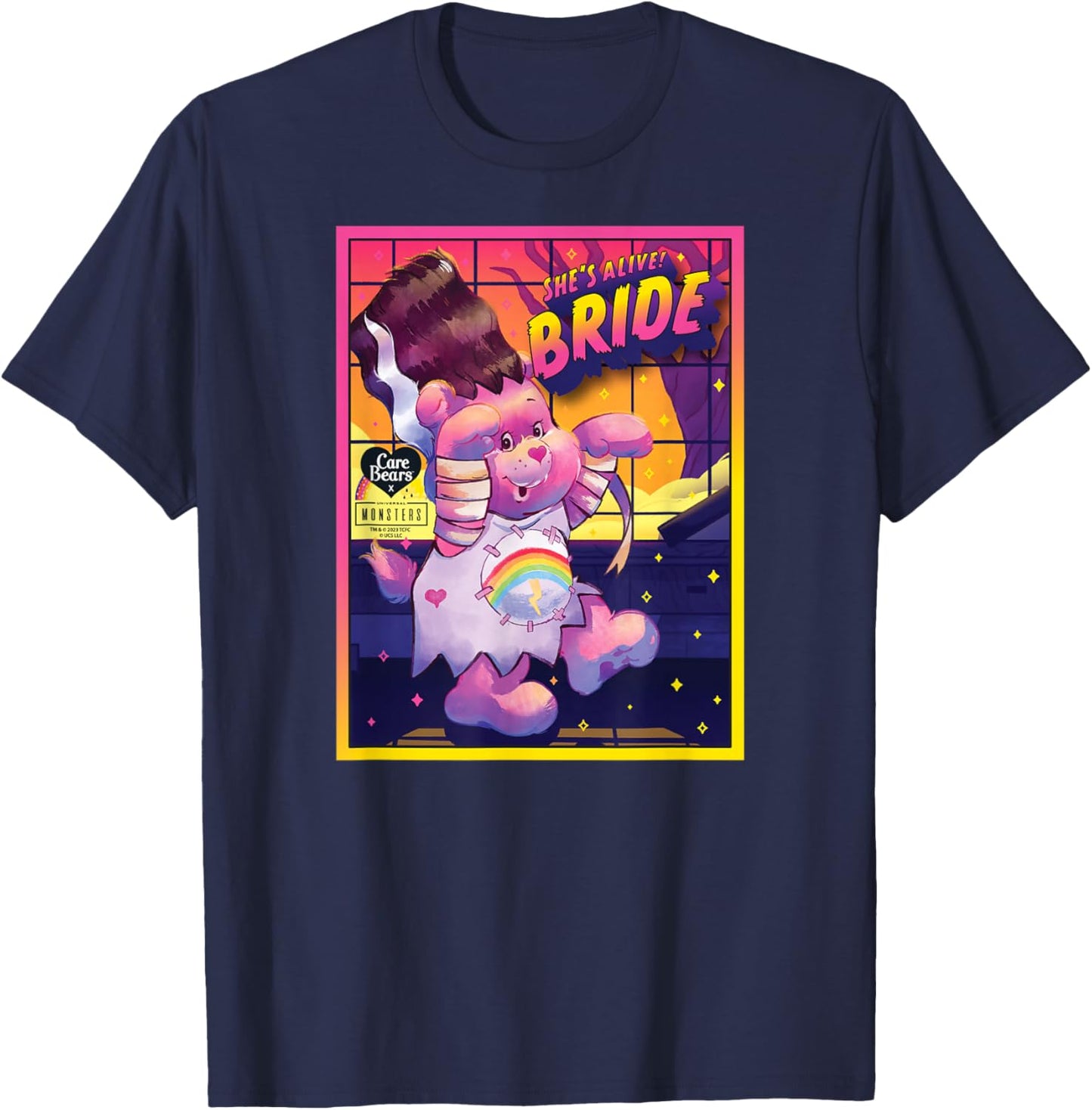 Care Bears x Universal Monsters Cheer Bear Bride T-Shirt - T-Shirt | Navy