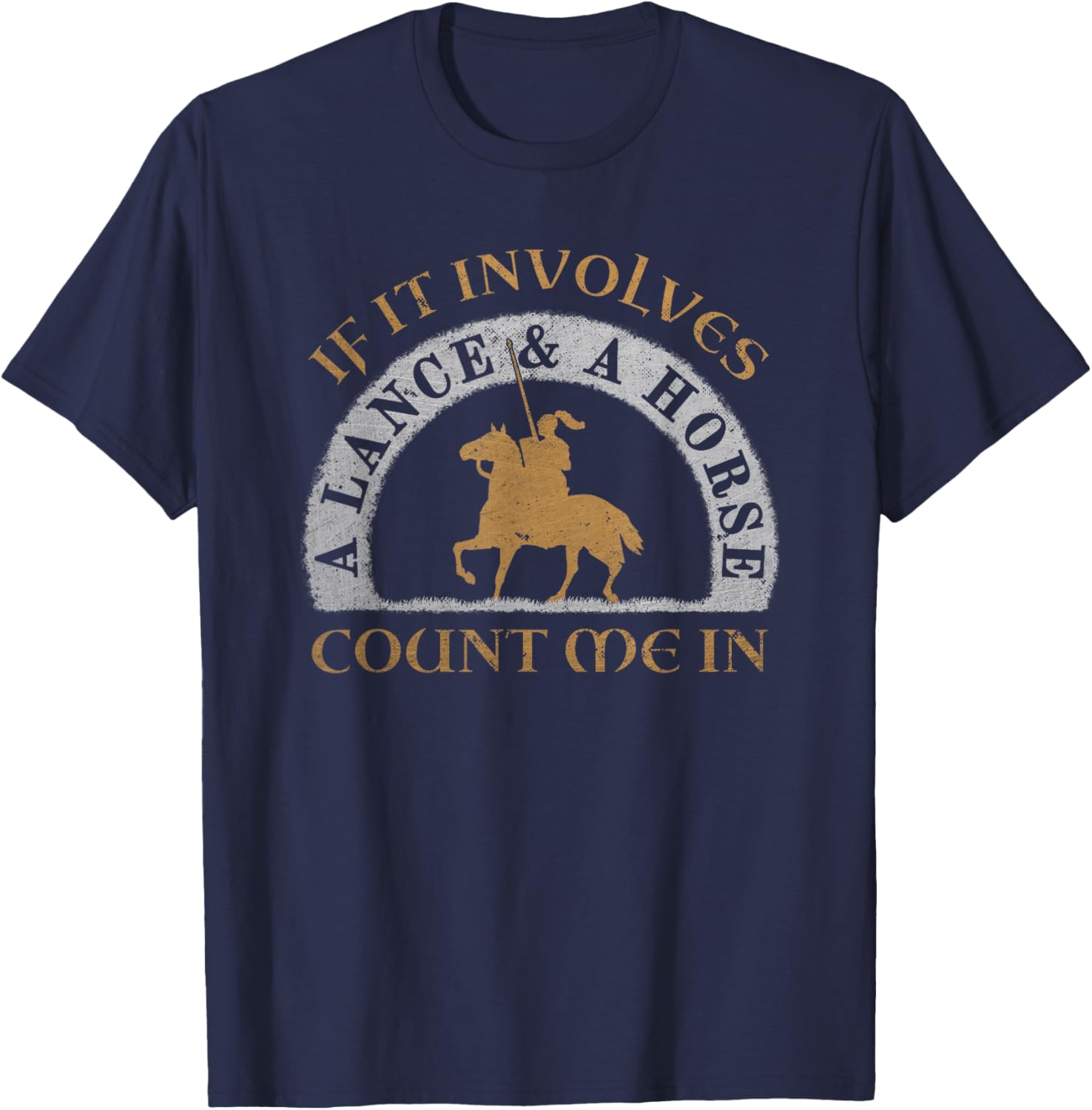 Renaissance Festival Joust Medieval Knight Jousting T-Shirt - T-Shirt | Navy