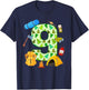 9th Birthday Camping Theme 9 Year Old Birthday Kids T-Shirt - T-Shirt | Navy