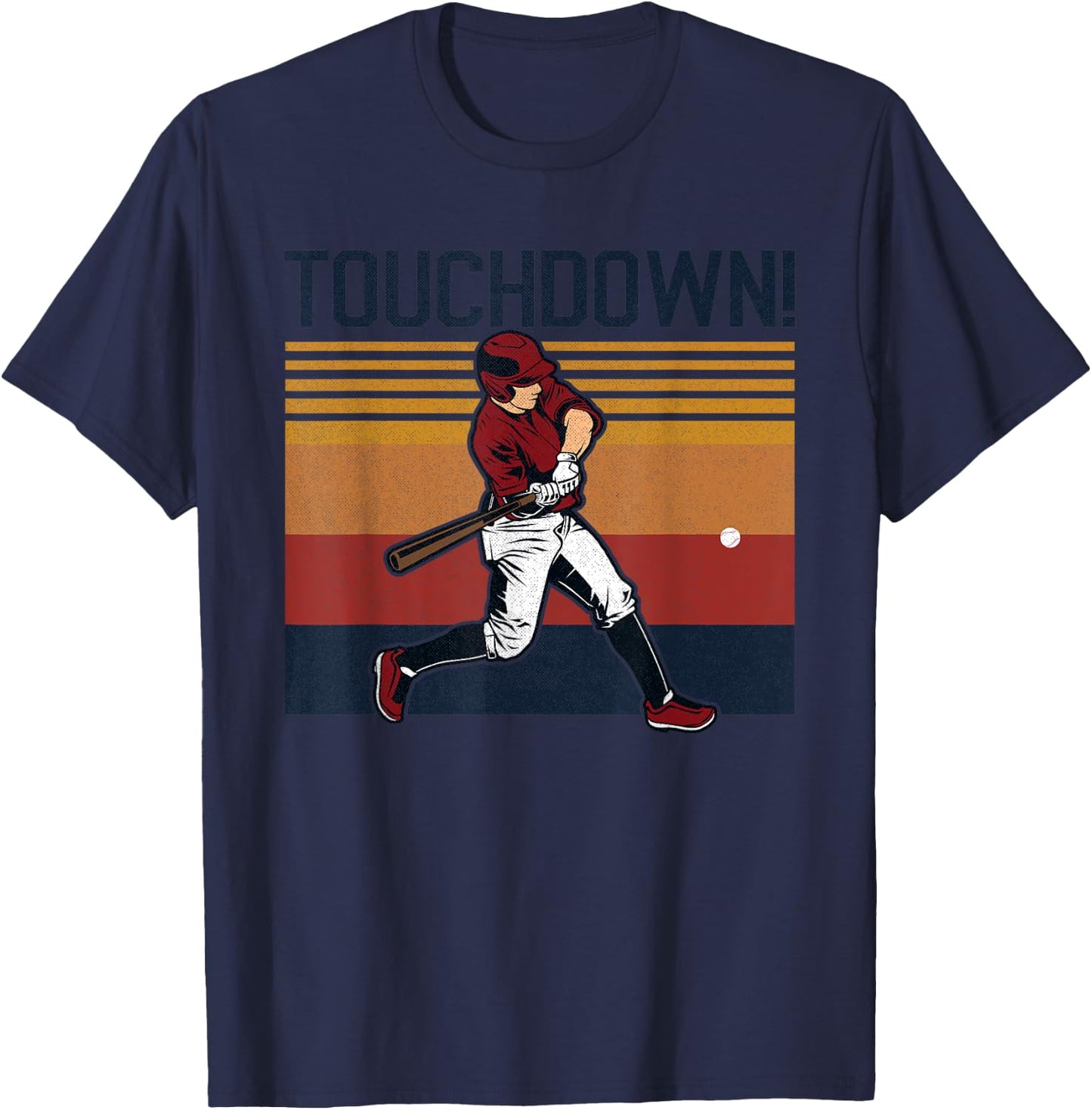 Funny Baseball Football Touchdown Sports Humor Home Run T-Shirt - T-Shirt | Navy