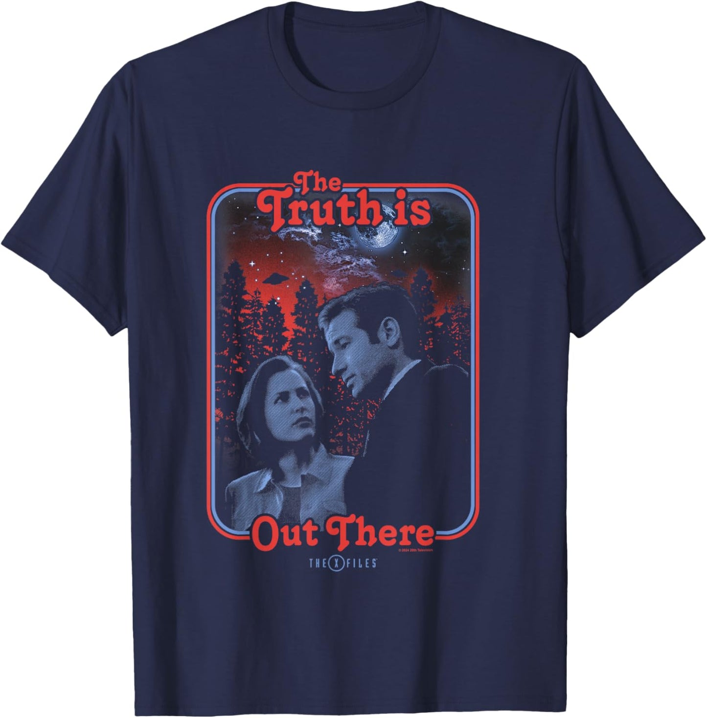 X-Files The Truth Is Out There Iconic Retro Comic Cover Logo T-Shirt - T-Shirt | Navy