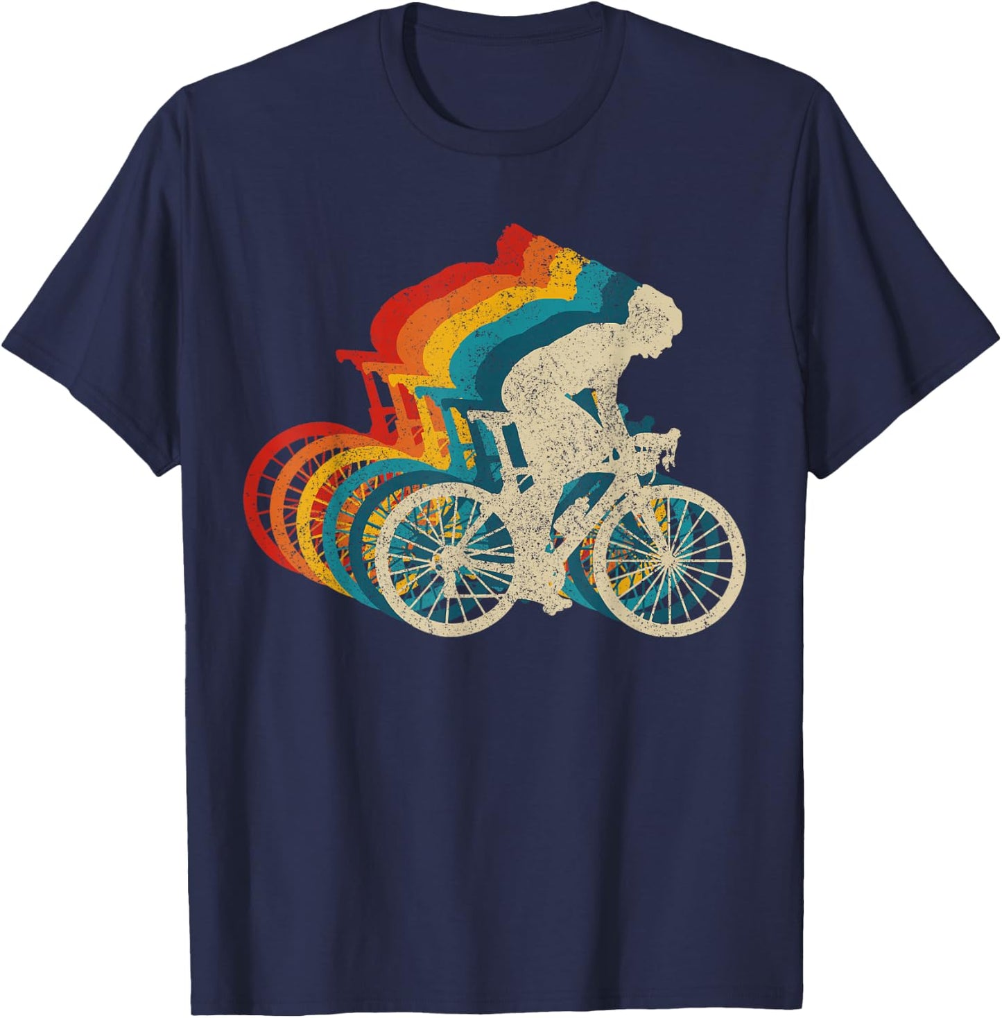 Cycling Vintage Retro Road Bike Road Bike Road Bike Gift T-Shirt - T-Shirt | Navy