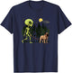 Funny English Mastiff Alien Walking UFO Pet Dog Mom Dad T-Shirt - T-Shirt | Navy