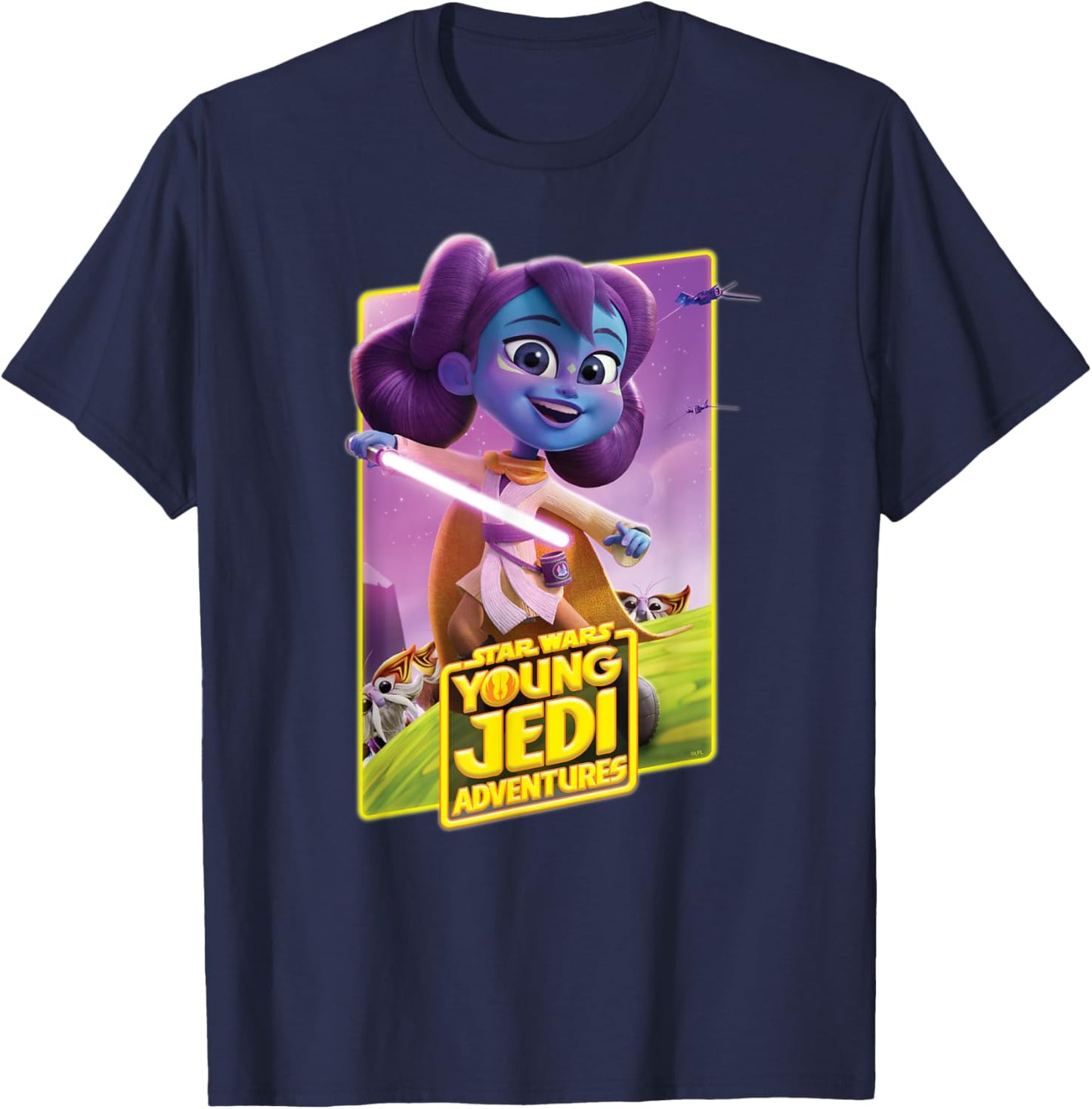 Star Wars Young Jedi Adventures Lys Solay Poster Art T-Shirt - T-Shirt | Navy
