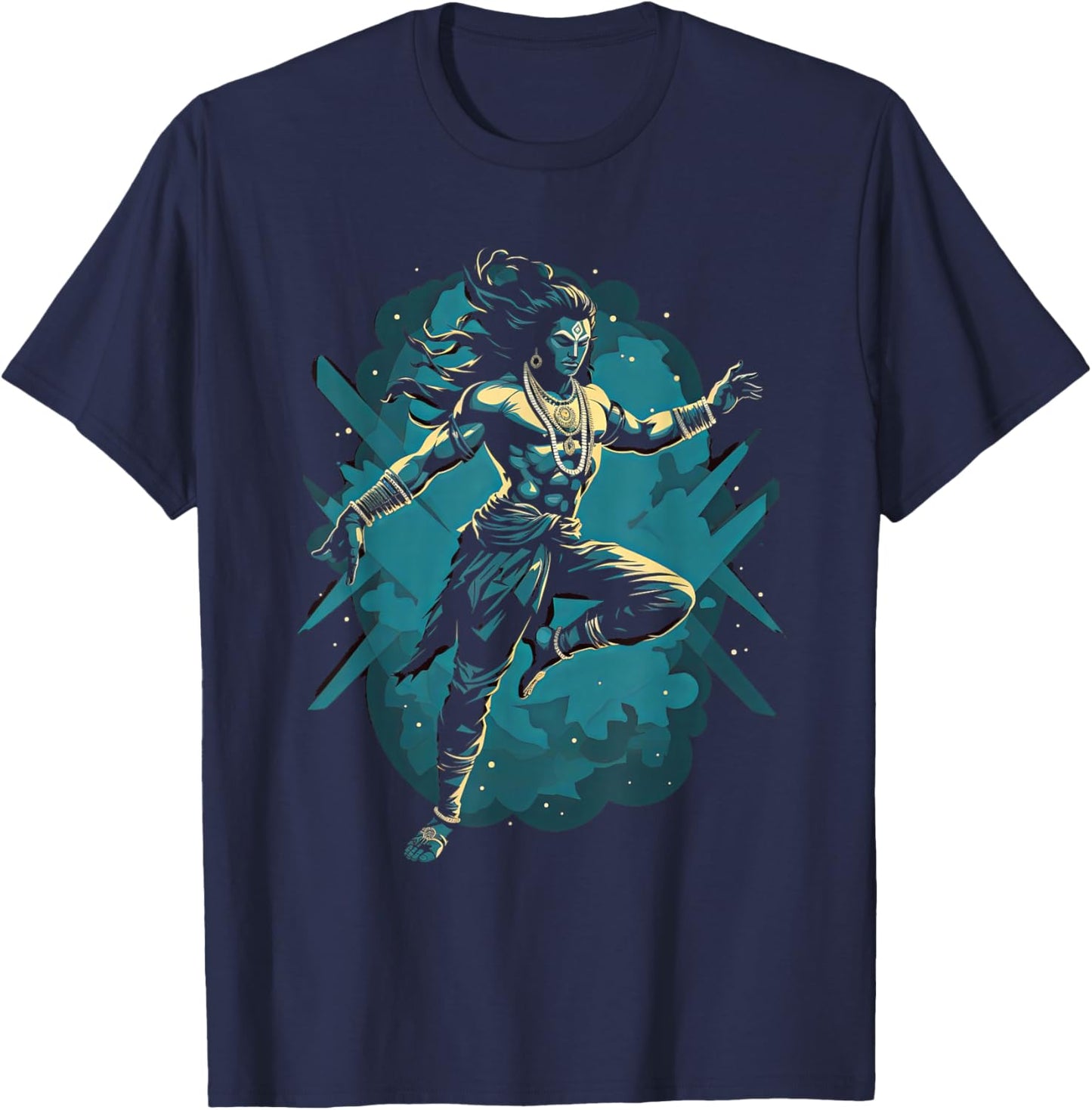 Shiva spiritual hindu god tandava dance yoga meditation T-Shirt - T-Shirt | Navy