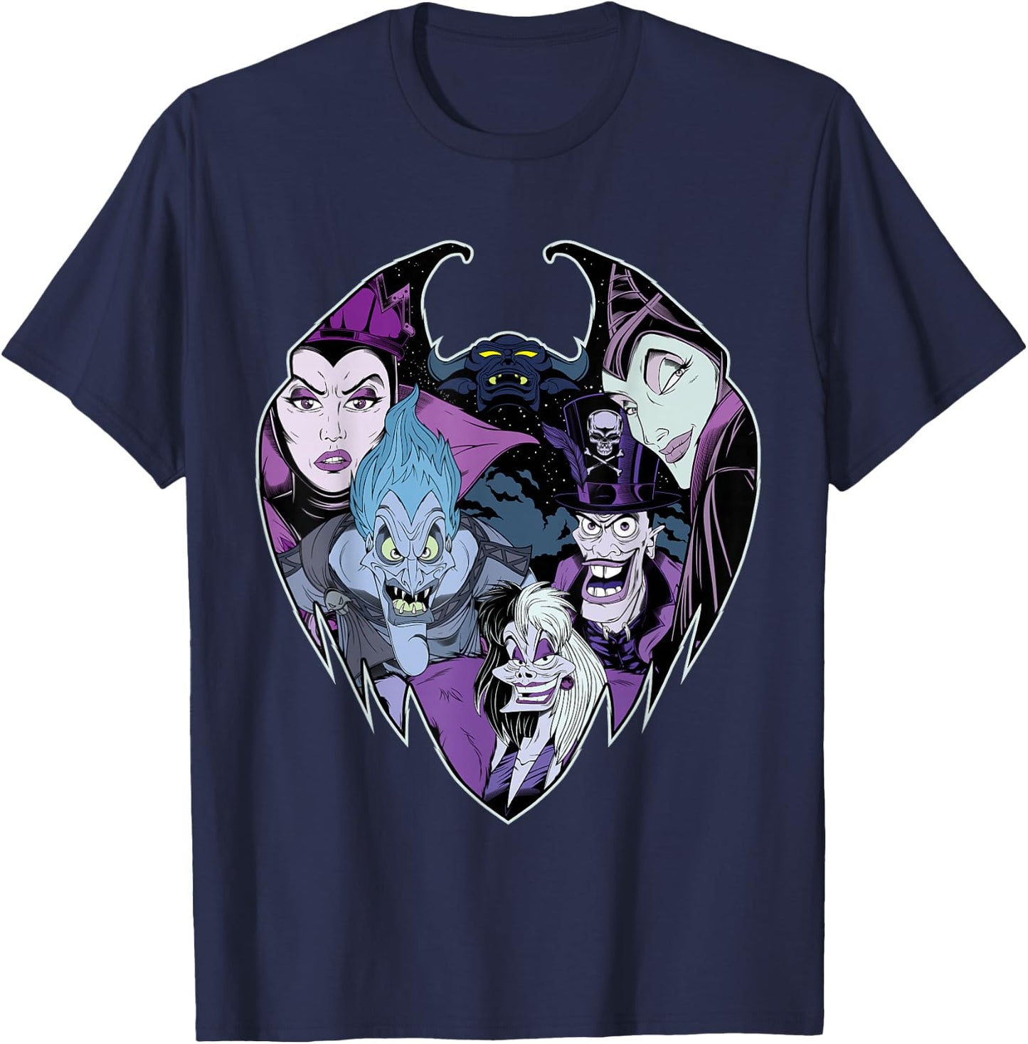 Disney Villains Evil Crew T-Shirt - T-Shirt | Navy