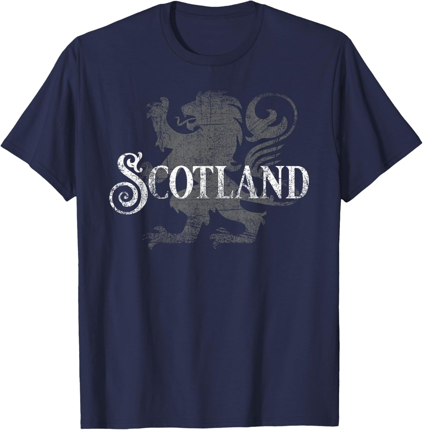 Flag of Scotland Lion Rampant Heraldry Scottish Pride Gift T-Shirt - T-Shirt | Navy
