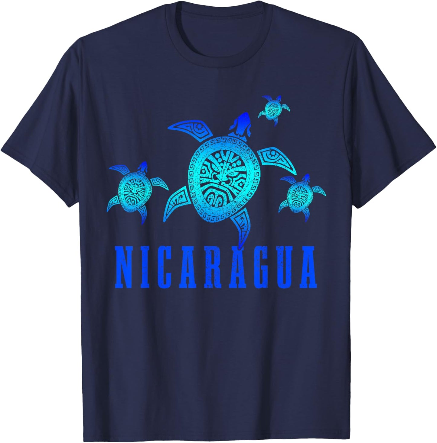 Nicaragua Sea Turtles Scuba Diving Diver Souvenir T-Shirt - T-Shirt | Navy
