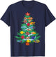 Saltwater Aquarium Christmas Tree T-Shirt - T-Shirt | Navy