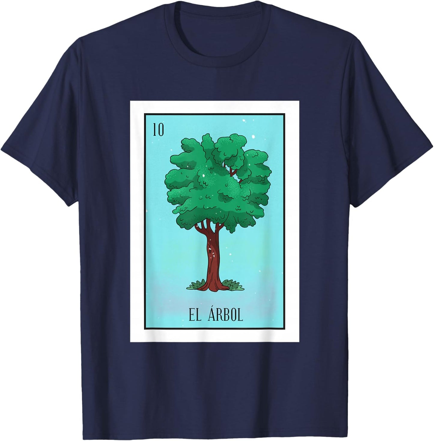 El Arbol The Tree Card Mexican Lottery T-Shirt - T-Shirt | Navy