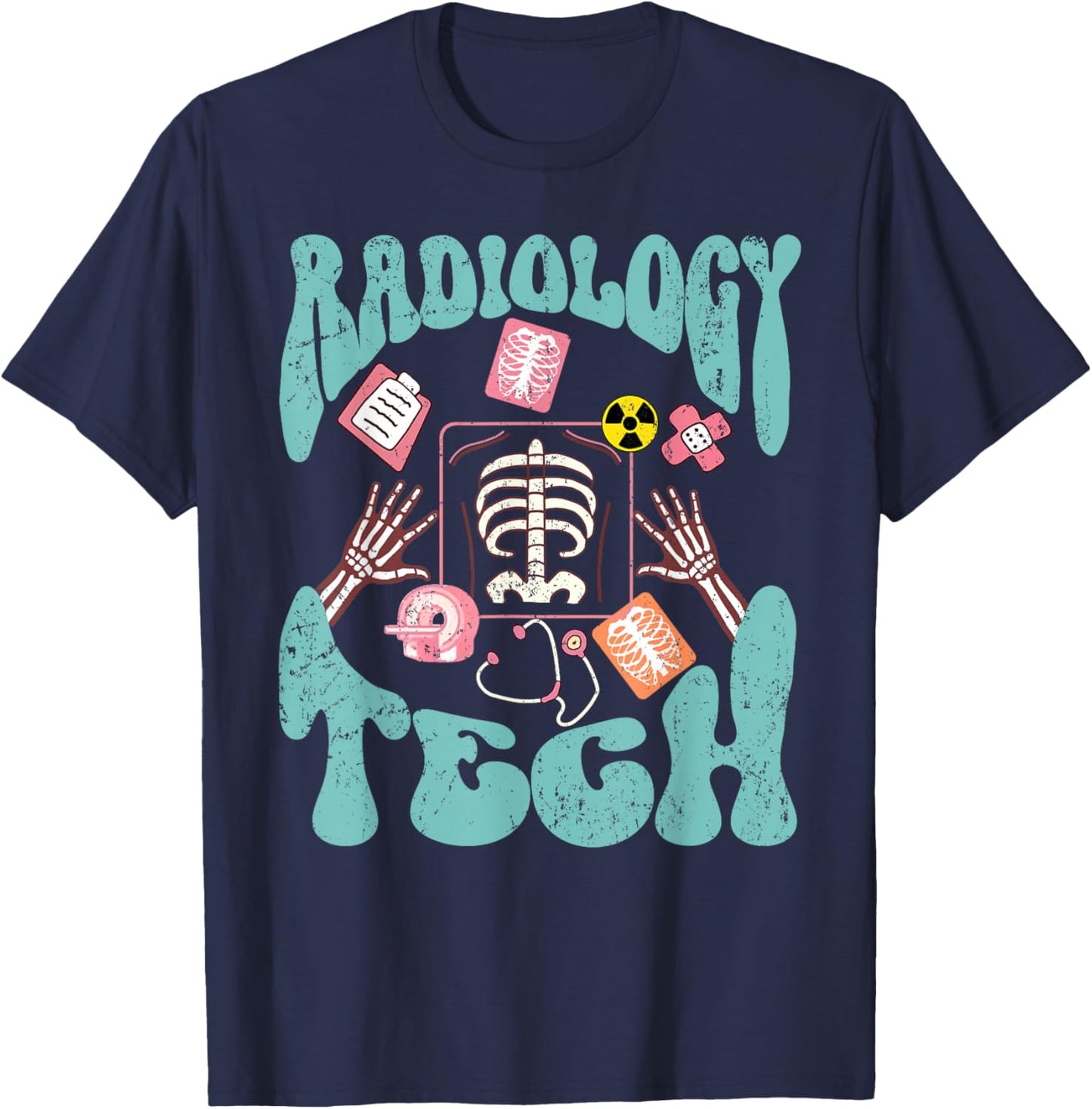 Radiology Tech Radiologic Technologist Xray Oncology Gifts T-Shirt - T-Shirt | Navy