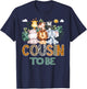 Soon To Be Cousin Jungle Animal Safari Gender Reveal T-Shirt - T-Shirt | Navy