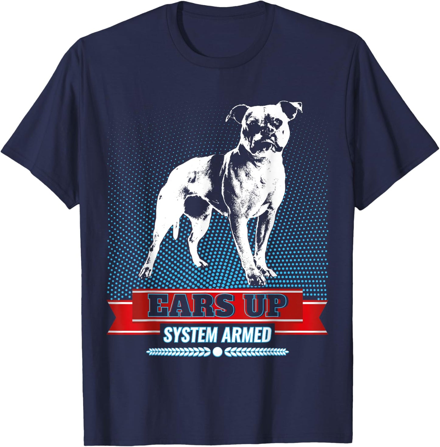 American Bulldog Old Southern White Bulldog Men Women Kids T-Shirt - T-Shirt | Navy