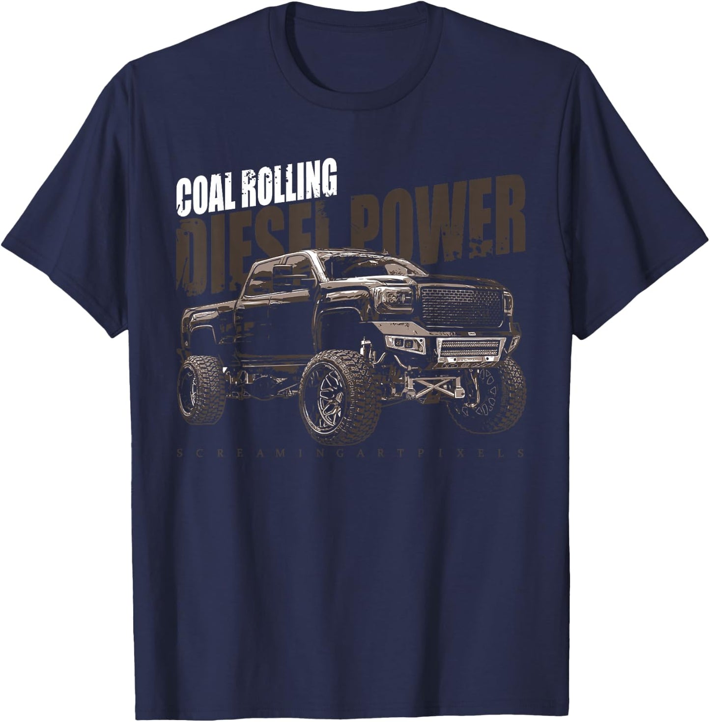 Diesel Power Coal Rolling Turbo Diesel Truck T-Shirt - T-Shirt | Navy