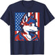 Furry Fandom Us Flag Cosplay Furs - Fursuiter Fursuits T-Shirt - T-Shirt | Navy