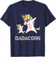 Dadacorn Unicorn Dad - Men-Adults - Black - Small - Short Sleeve - Cotton, Polyester T-Shirt - T-Shirt | Navy