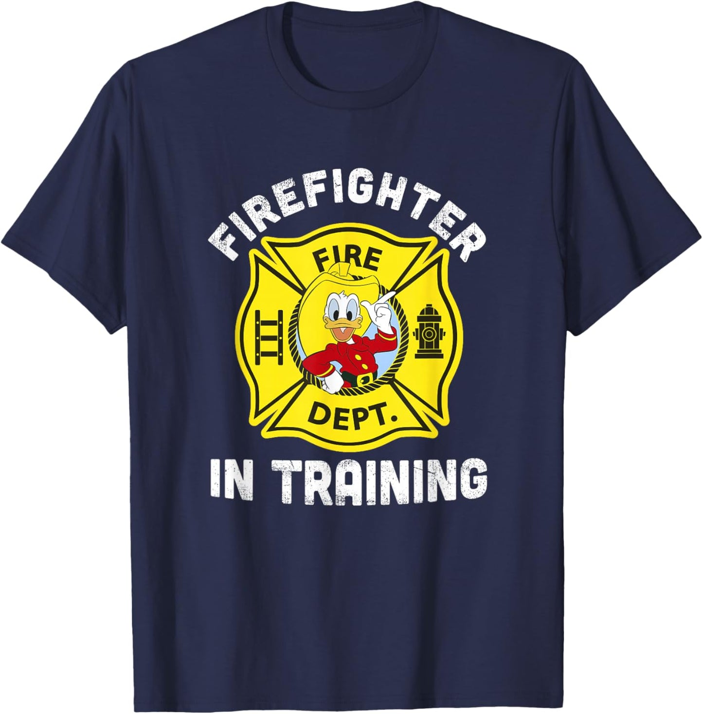 Disney Mickey & Friends Donald Duck Firefighter In Training T-Shirt - T-Shirt | Navy