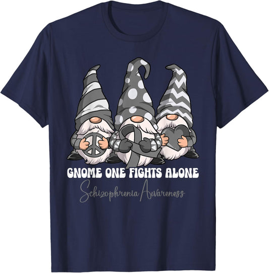 Schizophrenia Awareness Gifts Kids Black Cartoon Schizophrenia Awareness T-Shirt - T-Shirt | Navy