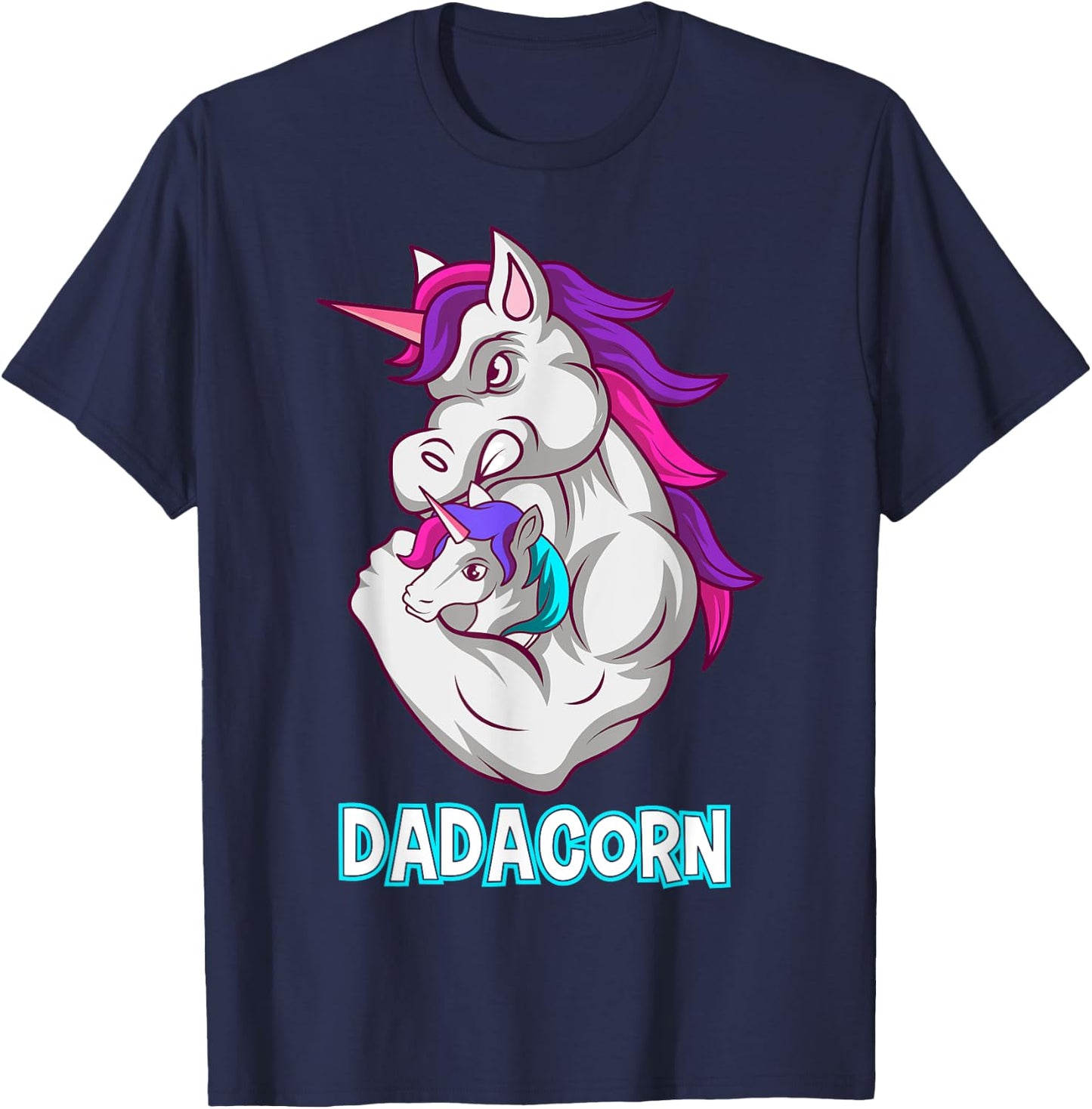 Dadacorn Unicorn Fitness Dad Baby T-Shirt - T-Shirt | Navy