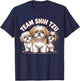 Shih Tzu Team Cute Cartoon Dog Moms Dads Owners Pet Shih Tzu T-Shirt - T-Shirt | Navy