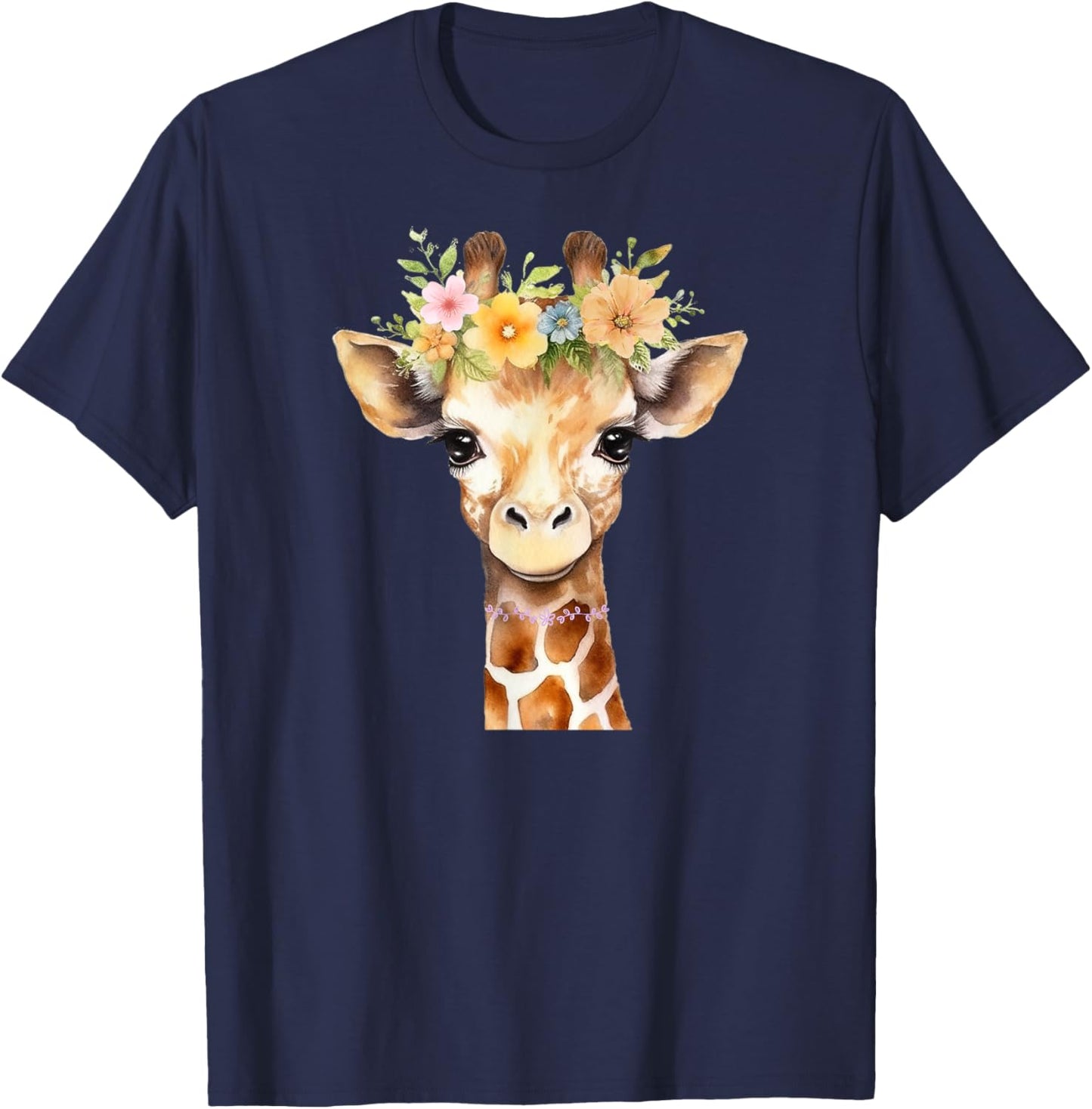 Giraffe Safari Giraffe Lovers , Black, S T-Shirt - T-Shirt | Navy