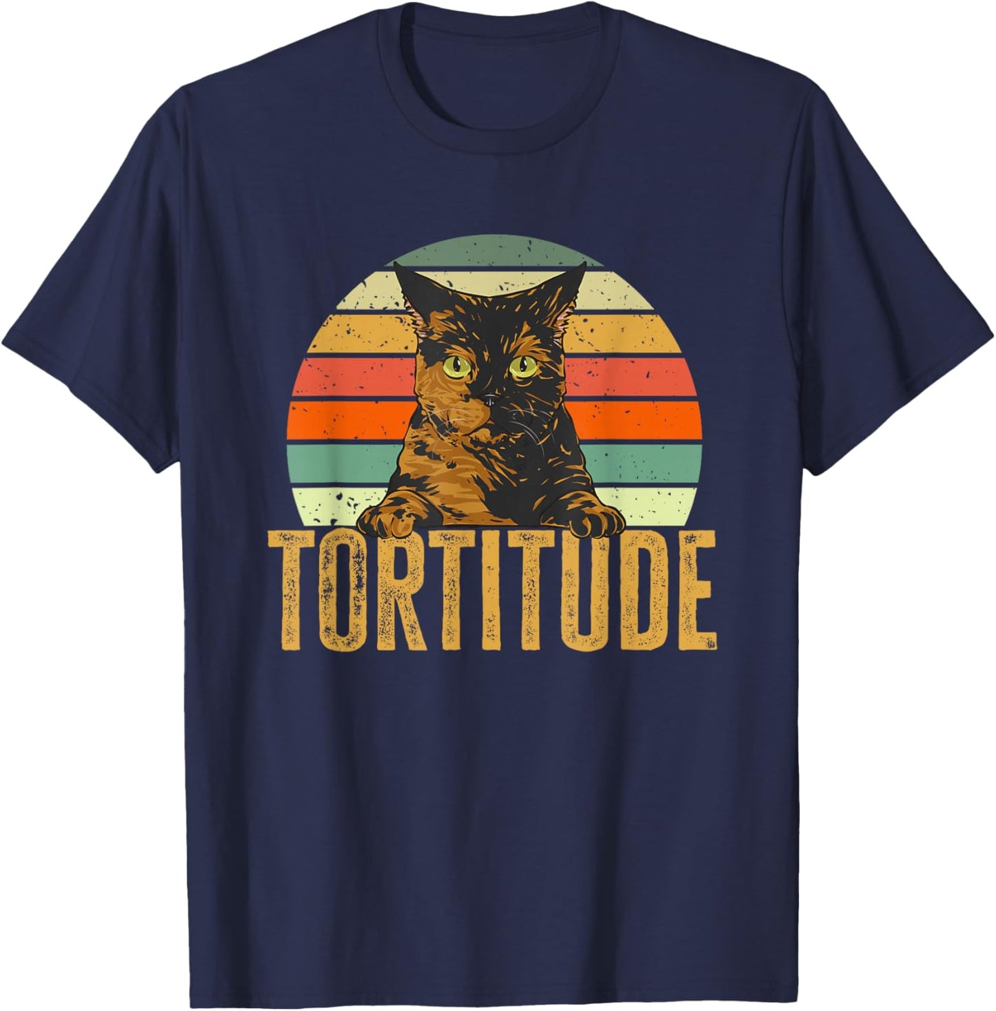 Tortitude Tortoiseshell Cat Tortie Cat T-Shirt - T-Shirt | Navy