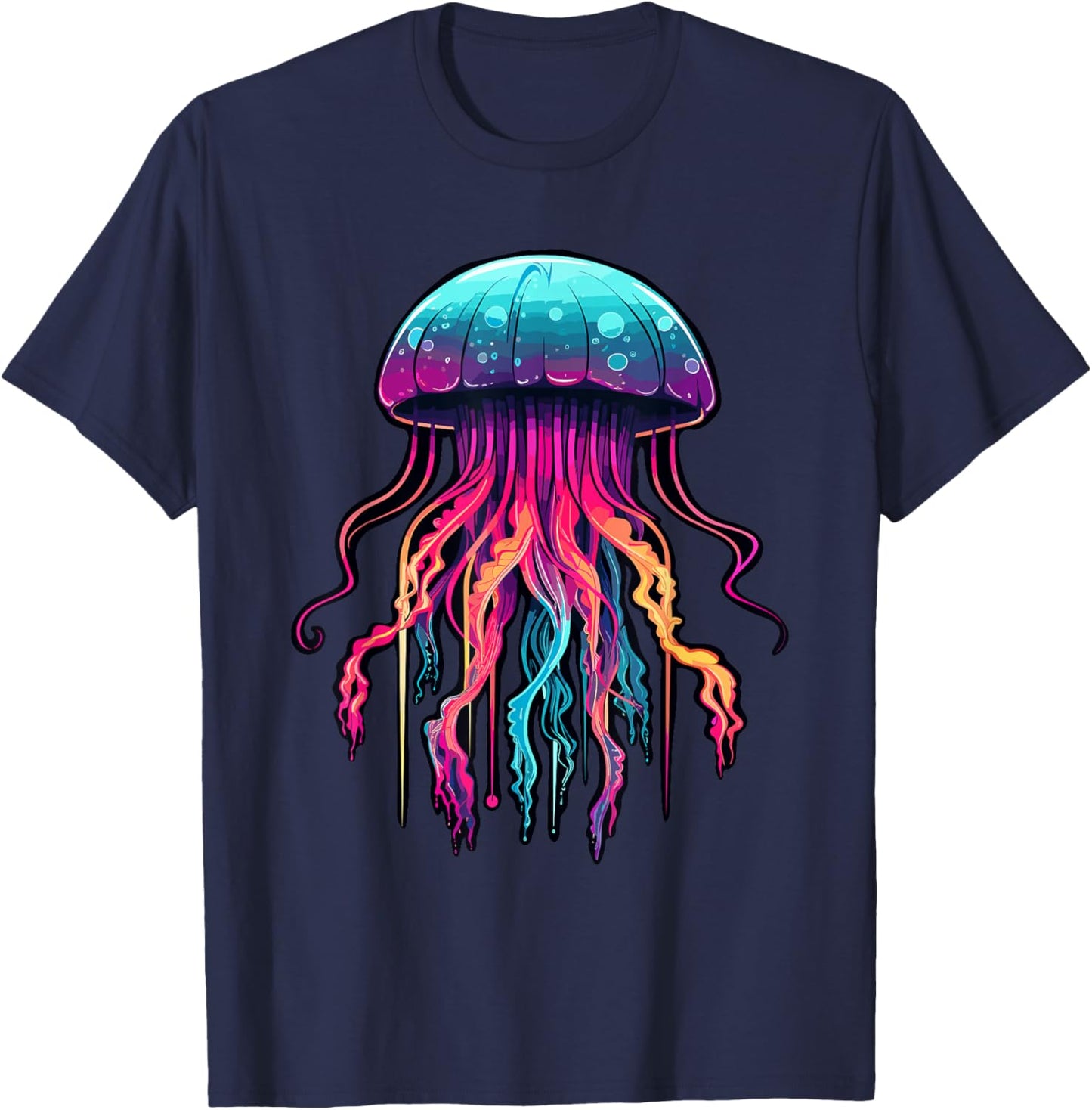 Jellyfish Costume Psychedelic Jelly Fish Sea Ocean T-Shirt - T-Shirt | Navy