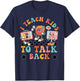 Retro I Teach Kids To Talk Back Speech Language Pathologist T-Shirt - T-Shirt | Navy