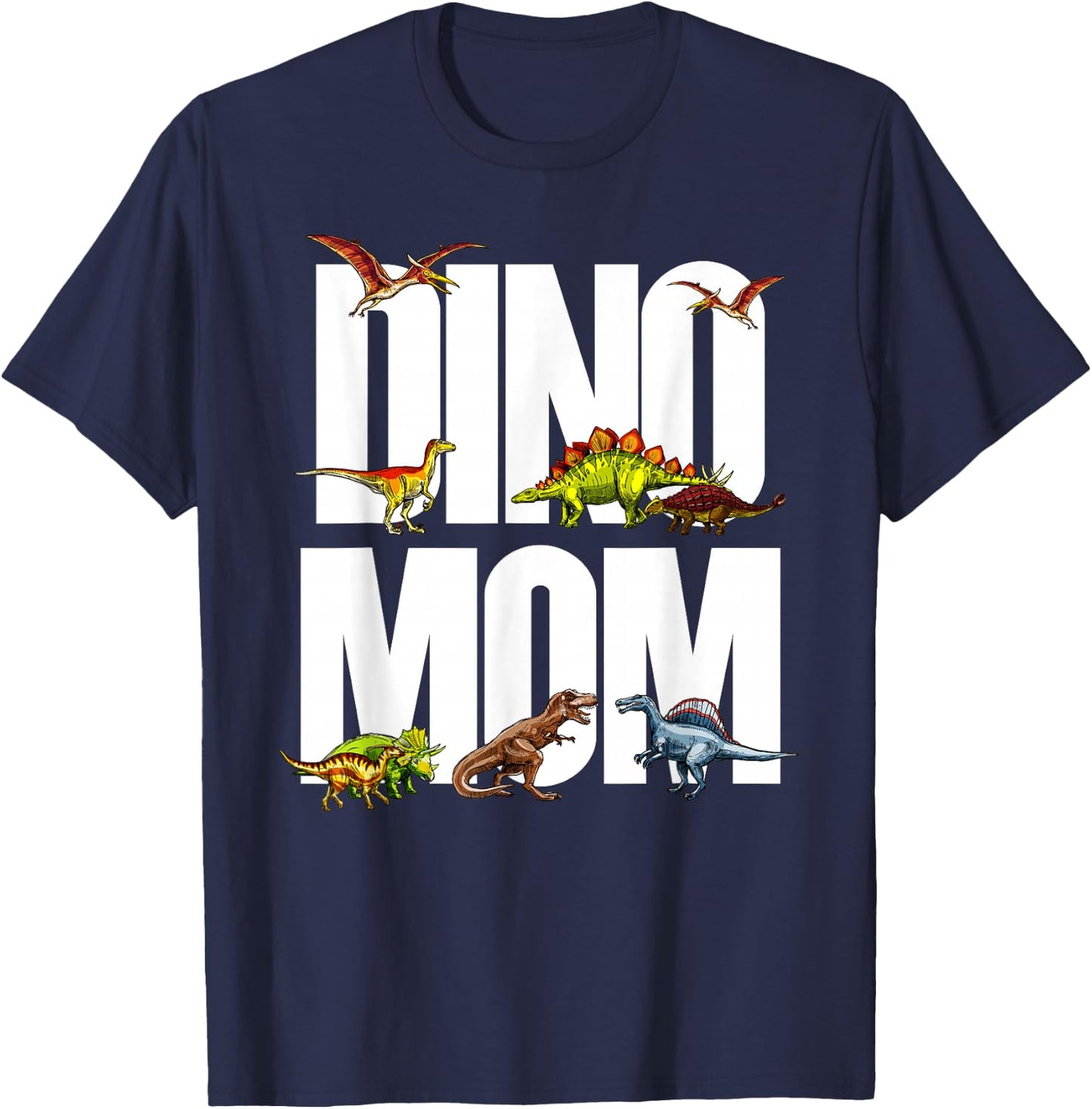 Dinosaur Mom Dinosaur Parent Mother's Day Gift Dino Moms T-Shirt - T-Shirt | Navy