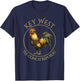 Vintage Rooster Key West Florida Vacation T-Shirt - T-Shirt | Navy