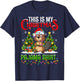 Beaver Xmas Lights This Is My Christmas Pajama T-Shirt - T-Shirt | Navy