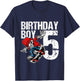5 Year Old Skateboard Birthday Skateboarding Skate 5th Gift T-Shirt - T-Shirt | Navy
