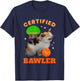 Certified Bawler Funny Cat Baller Meme Basketball Novelty Men Women T-Shirt - T-Shirt | Navy